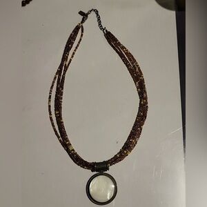 vintage sterling silver peyote bird Necklace